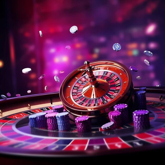 Antarmuka meja Caribbean Stud Poker di k7topup